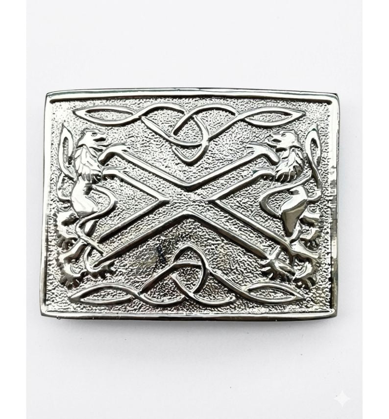Saltire Silver Kilt Belt Buckle