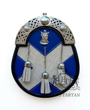 Scotland Flag Full Dress Sporran Chrome Finish