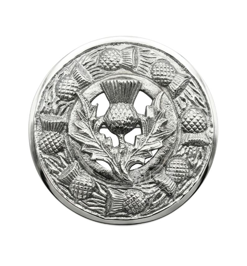 Scottish Thistle Plaid Brooch