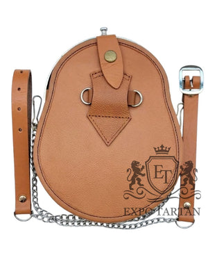 Tan Leather With Brown Seal Kilt Sporran