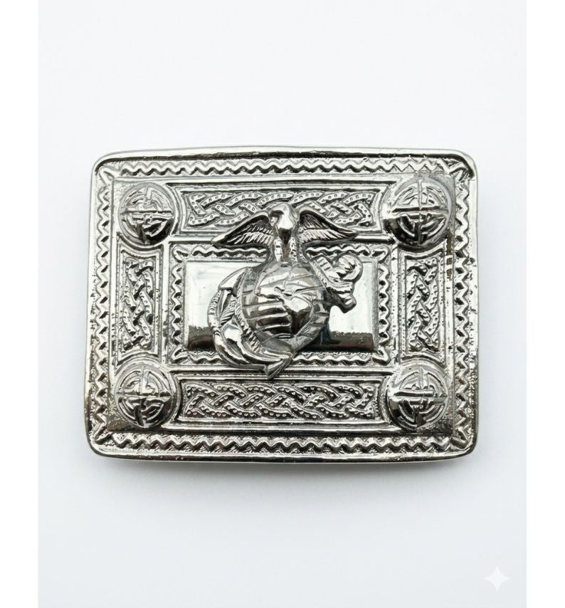 US. Badge Silver Kilt Belt Buckle