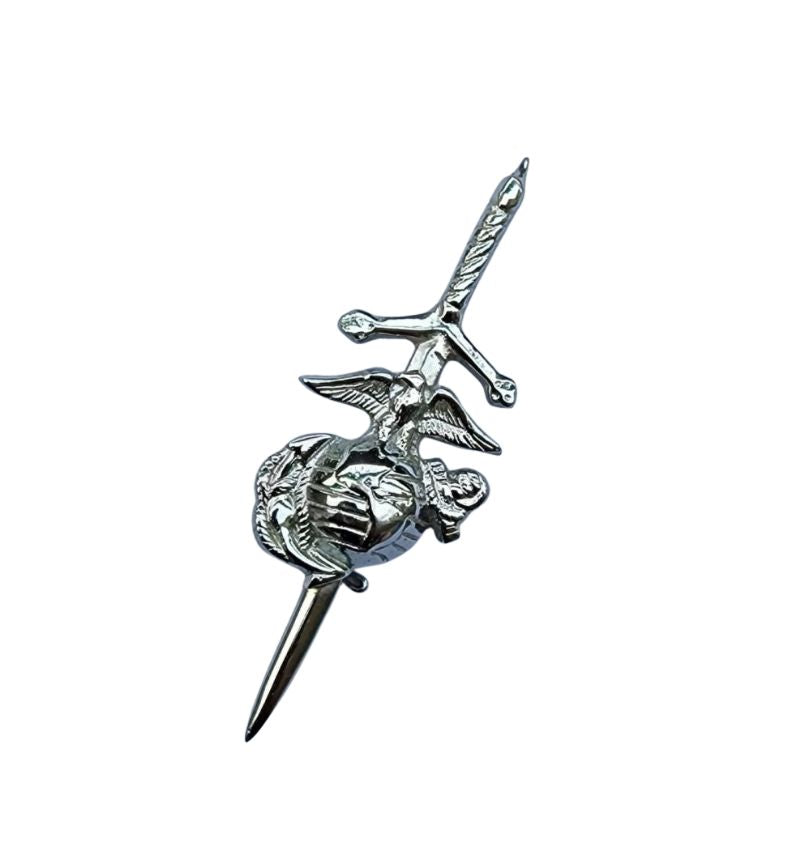 US. Badge Silver Kilt Pin