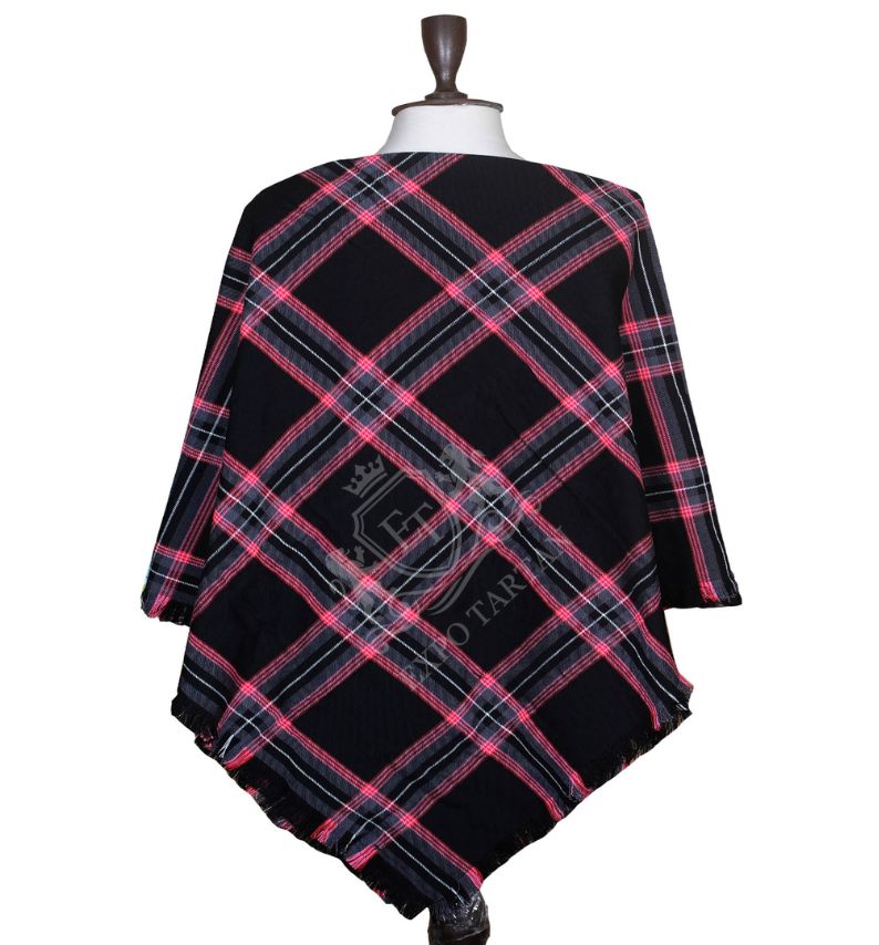 Witches Tartan Shawl - 54" x 54" Hand Fringed